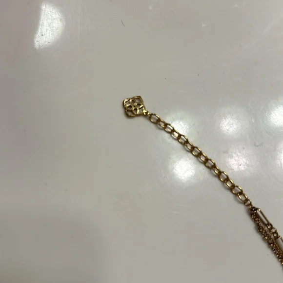 NWOT Kendra Scott Susanna Vintage Gold Multi Strand Necklace in White Abalone - Picture 3 of 4